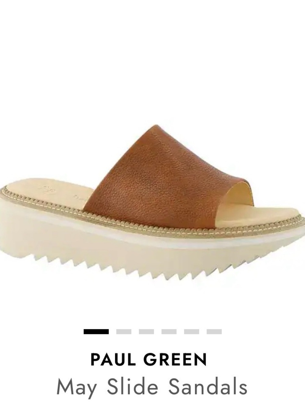 Paul Green May Slide Sandals - Cognac